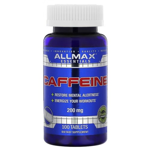 ALLMAX, Essentials, кофеин, 200 мг, 100 таблеток