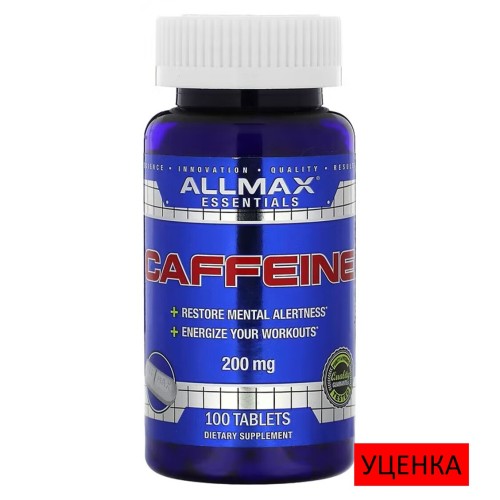 ALLMAX, Essentials, кофеин, 200 мг, 100 таблеток