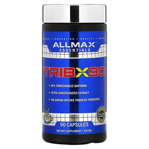 ALLMAX, TribX90, пищевая добавка, трибулус, 750 мг, 90 капсул