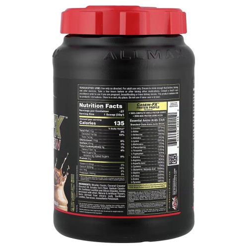 ALLMAX, Casein-FX, мицеллярный протеин казеина, шоколад, 907 г (27 порций)