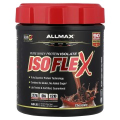 ALLMAX, Isoflex, чистый изолят сывороточного протеина, шоколад, 425 г (14 порций)