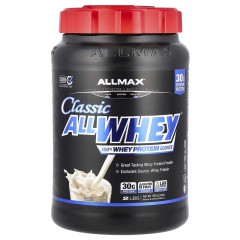 ALLMAX, CLASSIC ALLWHEY, сывороточный протеин, вкус французская ваниль, 907 г (21 порция)