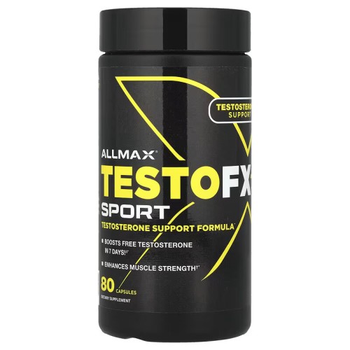 ALLMAX, TestoFX Sport, формула для поддержки тестостерона, 80 капсул (20 порций)
