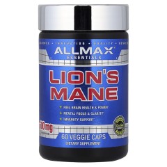 ALLMAX, ежовик гребенчатый, 600 мг, 60 вегетарианских капсул (30 порций)