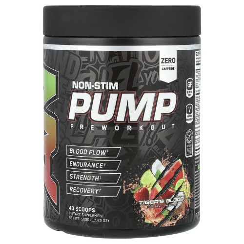 ABE, Non-Stim Pump Pre Workout, вкус Tiger's Blood, 500 г (17,63 унции)