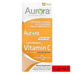 Aurora Nutrascience, Micro-Pack+, липосомальный витамин C, 10 пакетиков по 7 мл