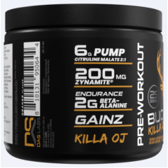 BUCKED UP, PREMIUM Pre-Workout, предтренировочная добавка, вкус Killa Oj (лимон,апельсин), 288 г (25 порций)