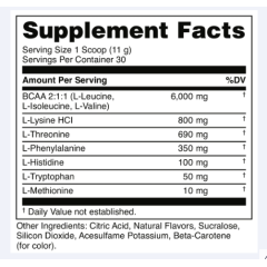BuckedUp Essentials EAA amino acids , незаменимые аминокислоты (Мандарин) 330г (30 порций)