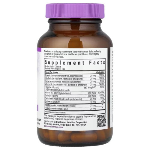 Bluebonnet Nutrition, CellularActive, комплекс коэнзимов группы В, 100 растительных капсул