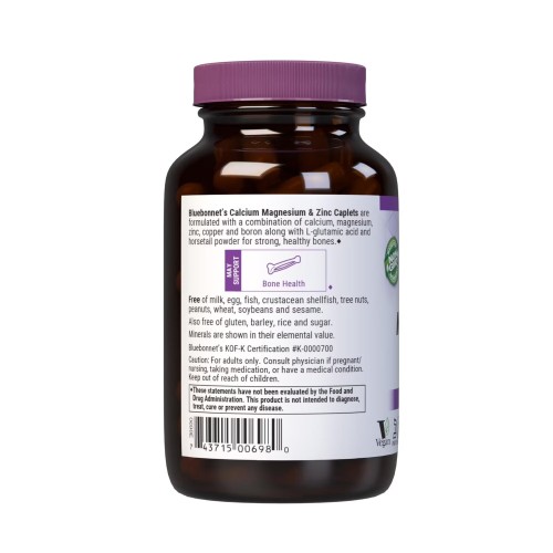 Bluebonnet Nutrition, Кальций, магний и цинк, 90 капсул (30 порций)