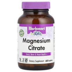 Bluebonnet Nutrition, цитрат магния, 60 капсул (200 мг в 1 шт.)