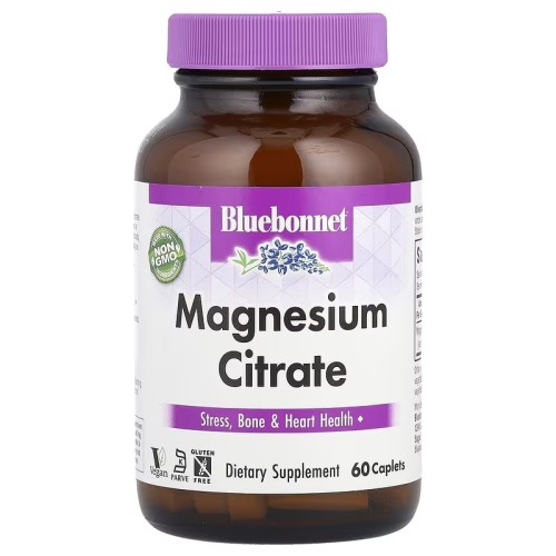 Bluebonnet Nutrition, цитрат магния, 60 капсул (200 мг в 1 шт.)