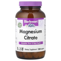 Bluebonnet Nutrition, цитрат магния, 120 капсуловидных таблеток (60 порций)