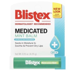 Blistex, заживляющий бальзам, защита губ с солнцезащитным фильтром, SPF 15, мята, 4,25 г (0,15 унции)