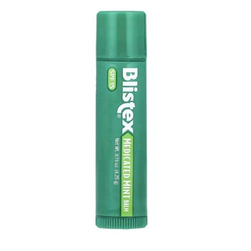 Blistex, заживляющий бальзам, защита губ с солнцезащитным фильтром, SPF 15, мята, 4,25 г (0,15 унции)