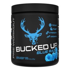 BUCKED UP, PREMIUM Pre-Workout, предтренировочная добавка, вкус Blue raz (Голубая малина), 321 г (30 порций)