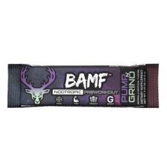 BUCKED UP, BAMF Stick Packs, PREMIUM ноотропный предтренировочный комплекс, вкус Pump N Grind (Виноград/Зеленое яблоко), 12.3 г (1 порция)