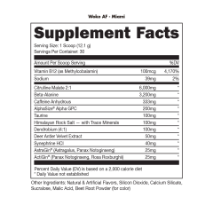 BUCKED UP, WOKE AF USA Stick Packs, PREMIUM ноотропный предтренировочный комплекс, вкус Miami (Клубника, манго, ананас), 12.1 г (1 порция)