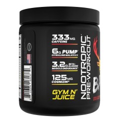 BUCKED UP, BAMF, PREMIUM ноотропный предтренировочный комплекс, вкус Gym N Juice (грейпфрут и цитрус), 366 г (30 порций)