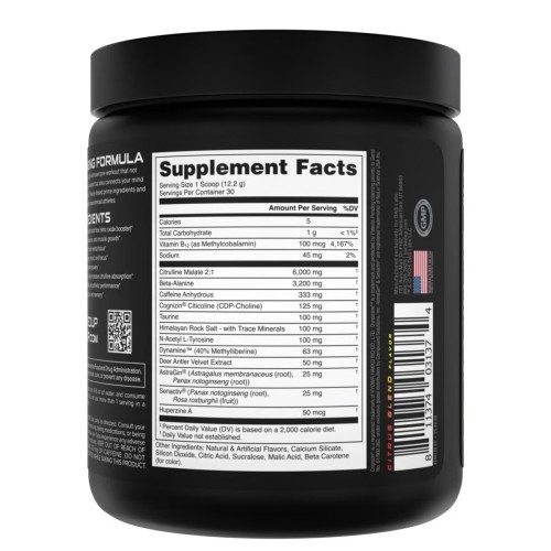 BUCKED UP, BAMF, PREMIUM ноотропный предтренировочный комплекс, вкус Gym N Juice (грейпфрут и цитрус), 366 г (30 порций)