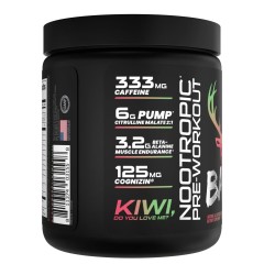 BUCKED UP, BAMF, PREMIUM ноотропный предтренировочный комплекс, вкус (Клубника и киви), 369 г (30 порций)