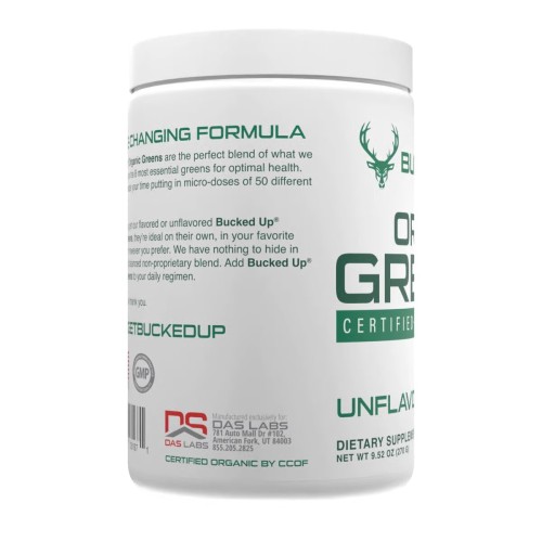 BUCKED UP, PREMIUM Органическая зелень, без вкусовых добавок, 270 г (30 порций)