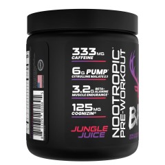 BUCKED UP, BAMF, PREMIUM ноотропный предтренировочный комплекс, вкус Jungle Juice (Ягодный микс), 357 г (30 порций)