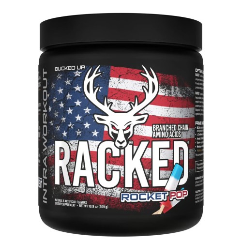 Bucked Up, Racked BCAA, Rocket Pop (Голубая малина, лайм, вишня), 309 г (30 порций)