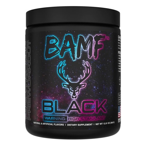 BUCKED UP, BAMF BLACK, PREMIUM, ноотропный предтренировочный комплекс, вкус Welcome To Miami (клубника, манго, ананас), 366 г (30 порций)