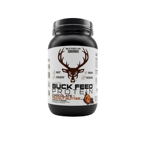 BUCKED UP, Buck Feed All Natural Protein, протеин, вкус Chocolate Peanut Butter (Шоколадно-арахисовое масло), 1,053 г (30 порций)