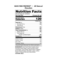 BUCKED UP, Buck Feed All Natural Protein, протеин, вкус Chocolate Peanut Butter (Шоколадно-арахисовое масло), 1,053 г (30 порций)
