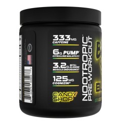 BUCKED UP, BAMF BLACK, PREMIUM, ноотропный предтренировочный комплекс, вкус Candy Shop (кислые мармеладки), 381 г (30 порций)