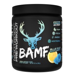 BUCKED UP, BAMF, PREMIUM ноотропный предтренировочный комплекс, вкус Blue Raz Berry Beret (Голубая малина и лимон), 387 г (30 порций)