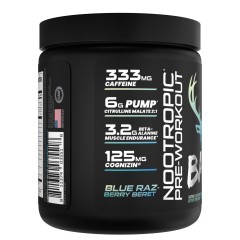 BUCKED UP, BAMF, PREMIUM ноотропный предтренировочный комплекс, вкус Blue Raz Berry Beret (Голубая малина и лимон), 387 г (30 порций)