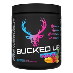 BUCKED UP, PREMIUM Pre-Workout, предтренировочная добавка, вкус Miami (Клубника, манго и ананас), 318 г (30 порций)