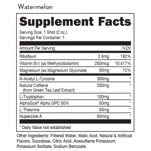 BUCKED UP, PREMIUM Buck shot, вкус Watermelon (Арбуз), 1 шт, 59 мл, (1 порция)