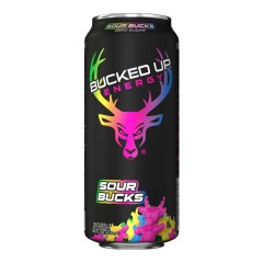 BUCKED UP, Energy Drink, энергетический напиток, вкус Sour Bucks (Кислые мармеладки), 473 мл (16 унций)