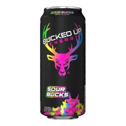 BUCKED UP, Energy Drink, энергетический напиток, вкус Sour Bucks (Кислые мармеладки), 473 мл (16 унций)