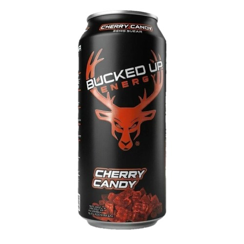 BUCKED UP, Energy Drink, энергетический напиток, вкус Cherry Candy (Вишневые конфетки), 473 мл (16 унций)
