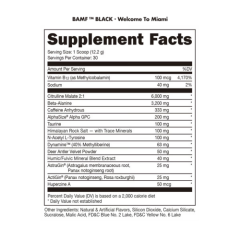 BUCKED UP, BAMF Stick Packs, PREMIUM ноотропный предтренировочный комплекс, вкус Miami Black (Клубника/Манго/Ананас), 12.2 г (1 порция)