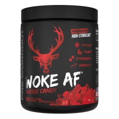 BUCKED UP, WOKE AF USA, PREMIUM Pre-Workout, Ноотропный предтренировочный комплекс, вкус Cherry Candy (Вишневые конфеты), 348 г (30 порций)
