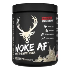 BUCKED UP, WOKE AF USA, PREMIUM Pre-Workout, Ноотропный предтренировочный комплекс, вкус White Gummy Deer (Мармеладный олень с ананасом), 357 г (30 порций)