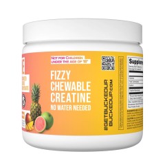 BUCKED UP, Creatine Candy, жевательный моногидрат креатина, со вкусом Tropical Blast (Тропический взрыв), 120 таблеток