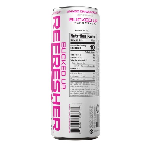 Bucked Up, Refresher, Освежающий энергетический напиток, вкус Манго и питахайя, 355 мл (12 унций)