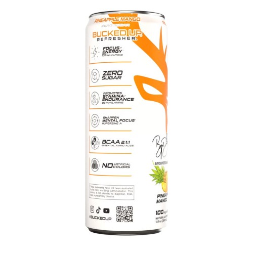 Bucked Up, Refresher, Освежающий энергетический напиток, вкус Ананас и манго, 355 мл (12 унций)