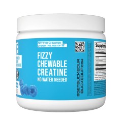 BUCKED UP, Creatine Candy, жевательный моногидрат креатина, со вкусом Blue Raz (Голубая малина), 120 таблеток