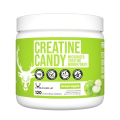BUCKED UP, Creatine Candy, жевательный моногидрат креатина, со вкусом Green Apple (Зеленое яблоко), 120 таблеток