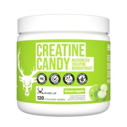 BUCKED UP, Creatine Candy, жевательный моногидрат креатина, со вкусом Green Apple (Зеленое яблоко), 120 таблеток