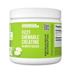BUCKED UP, Creatine Candy, жевательный моногидрат креатина, со вкусом Green Apple (Зеленое яблоко), 120 таблеток