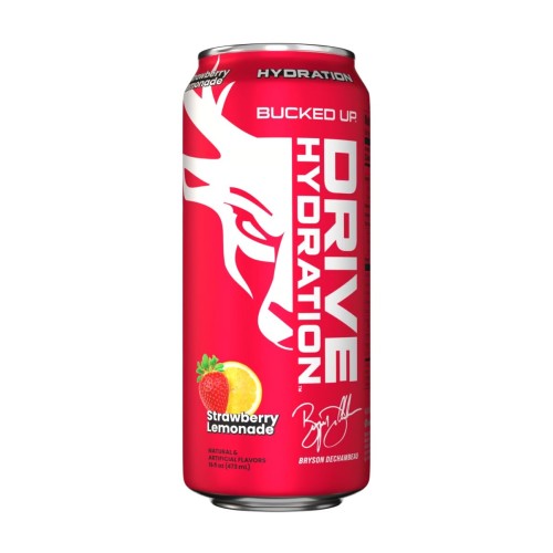 BUCKED UP, Drive Hydration, гидратационный напиток с электролитами, вкус Клубничный лимонад, 473 мл (16 унций)